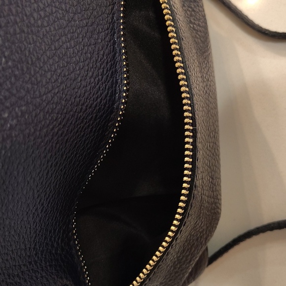 Vera Pelle Convertible Backpack Purse Bag Navy With removable Straps Italy Made - Picture 2 of 14